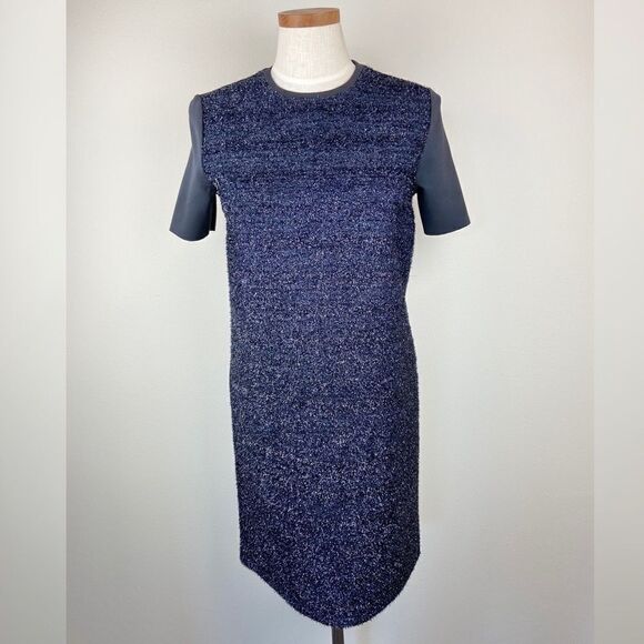 Tory Burch Short-Sleeve Tinsel Shift Dress - Picture 2 of 6